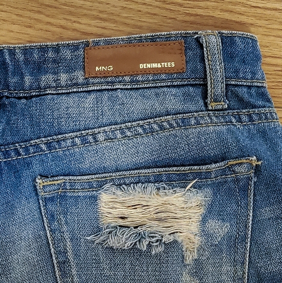 Mango cropped white washed jeans - Picture 4 of 4